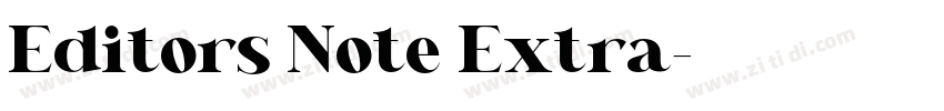 Editors Note Extra字体转换